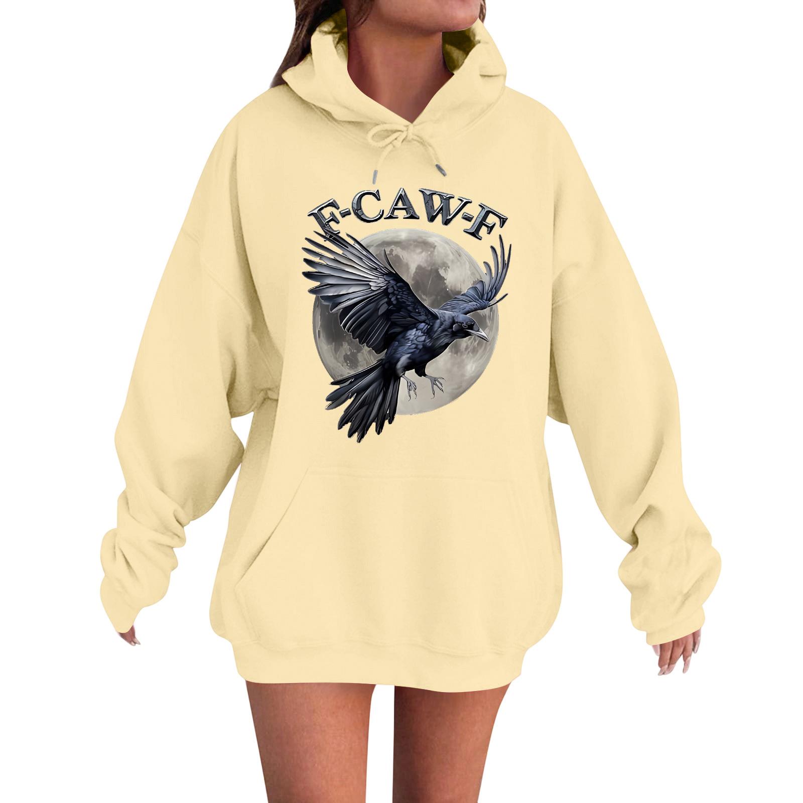 

Women s Fashion Casual Long Sleeve Loose Printed Sweatshirt M хаки