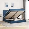 VidaXL Ottoman Bed Frame with Blue Mattress 160x200 Cm Fabric 3313340