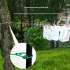 12 Non Slip Clips Windproof Elastic Travel Clothesline With Hook For Outdoor Camping Beach Dormitory Rv Portable Drying Tools