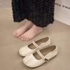 New Women's Footwear Buckle Strap Fashion Silk Women Ballet Flat Shoes Soft Female Designer Shallow Ladies Flat Mary Janes Shoes