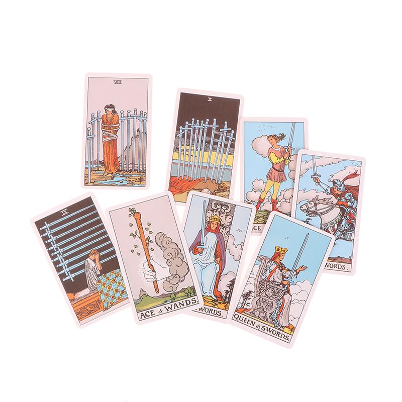1Box English Version Oracle Card Deck Mysterious Divination Prophecy Fate Tarot Deck Card Party Table Card Board Game Supplies
