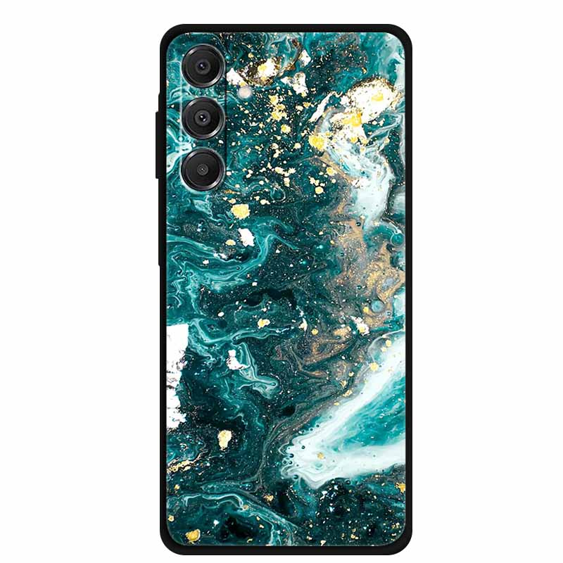 For Samsung Galaxy A14 A15 A16 5G Case Marble Soft TPU Phone Back Cover For Samsung A14 A15 4G Shockproof Silicone Painted Coque