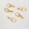 8-stelliger rechteckiger/ovaler Schnallenverbinder aus Messing mit 18K Goldfinish für DIY-Schmuck