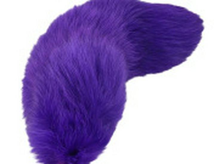 Silver Blue Real Fox Fur Pendant Charm - Women's Bag Accessory & Car Keychain