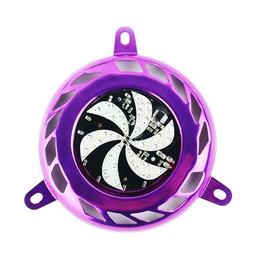 Motorcycle Colorful LED Light Radiator Covers Air Blade Cover Radiator Heat Shield Protective Cover Rotary Fan Grille Shield