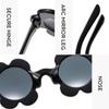 New Trendy Sunflower Sunglasses for Women Retro Round Flower Sun Glasses Fun Novel Disco/Festival/Party Shades for Adults