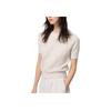 X Comptoir Des Cotonniers Comfy Wide Ribbed Knit Casual Minimalist Design Short Sleeve T-Shirt Women Tops Off-White 474987-01