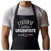 Kitchen Apron - Certified Emergency Responder Best of France - Black - Durable Cotton - Durable French Printing