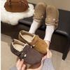 New Style of Warm Single-shoe Women's Thick-soled Height-increasing Full-cover Shoes with Fleece