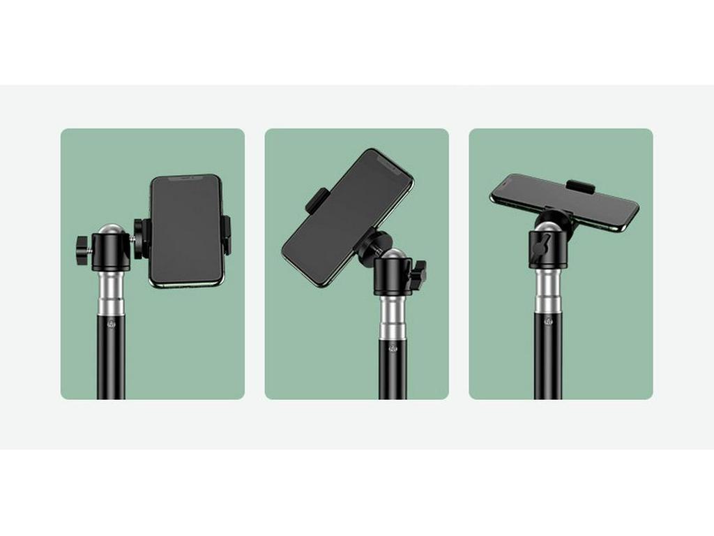 360° Rotation Bluetooth Selfie Stick Tripod for Live Streaming, Vlogging, and Travel with Remote Control
