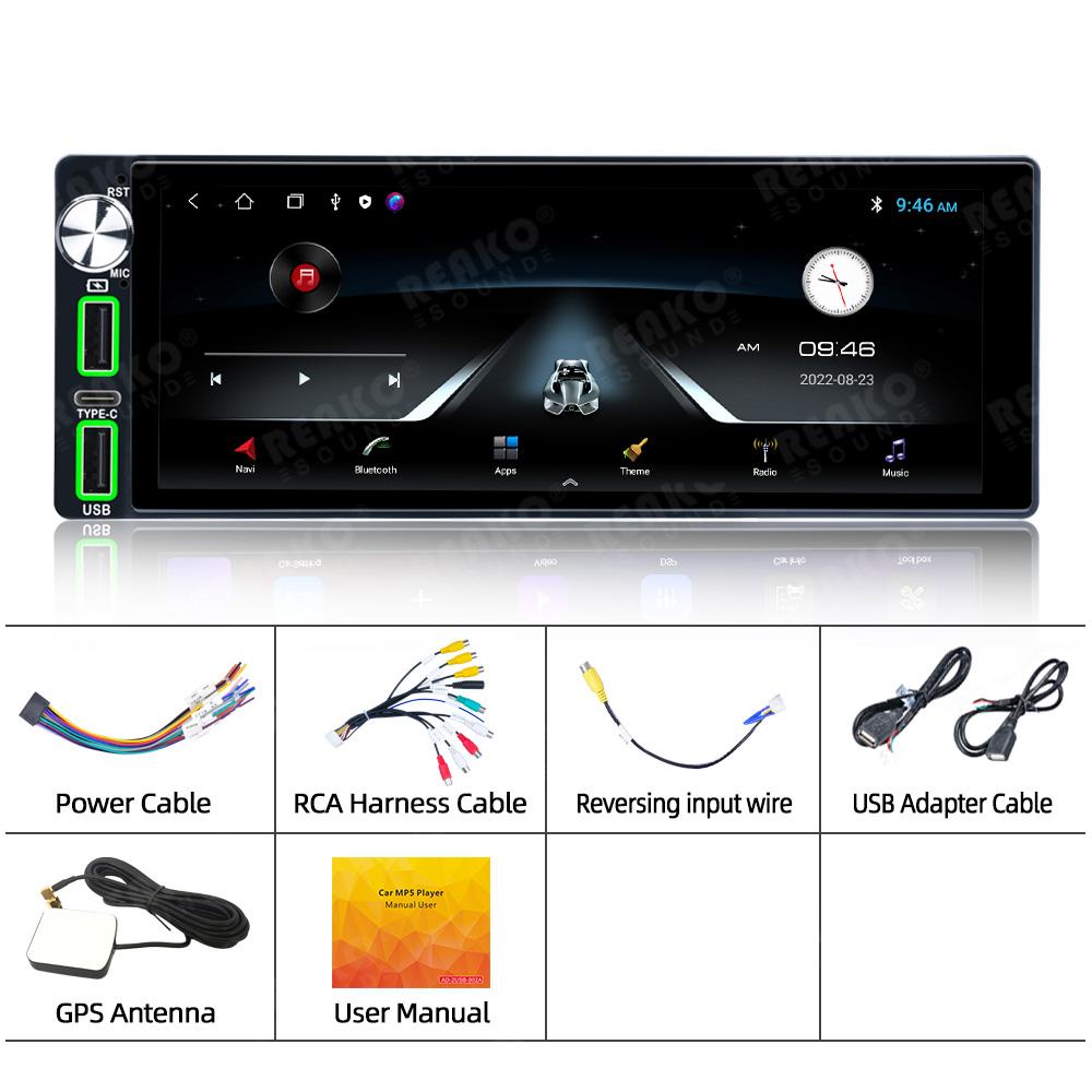 

X-REAKO 1 Din Автомобільний мультимедійний плеєр 6,9 дюймів Andriod GPS Bluetooth Wifi USB FM Авторадіо Стерео Універсальне авторадіо 1+32cp