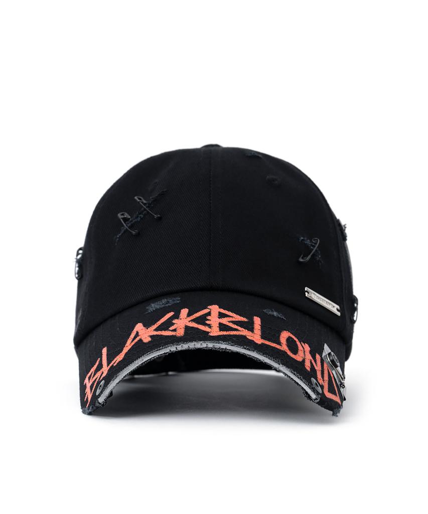 BLACKBLOND Vividi No Sympathy Hidden Patch Graffiti Logo Cap (Black)