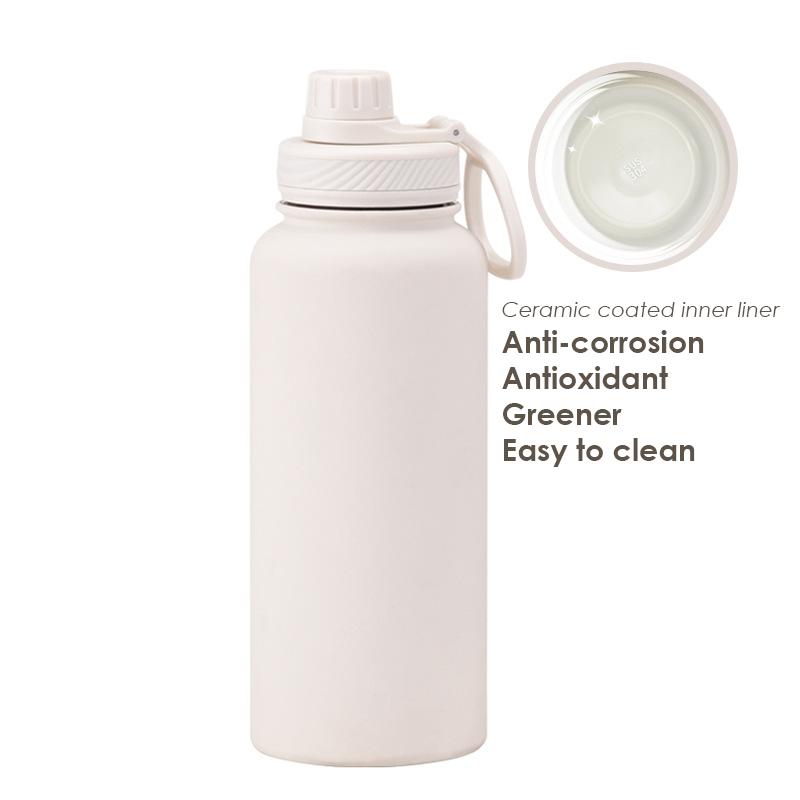 PuraCool Personalisierte Wasserflasche | 1000ml Kundenspezifische Thermosflasche | Keramische Korrosionsschutzbeschichtung Becher