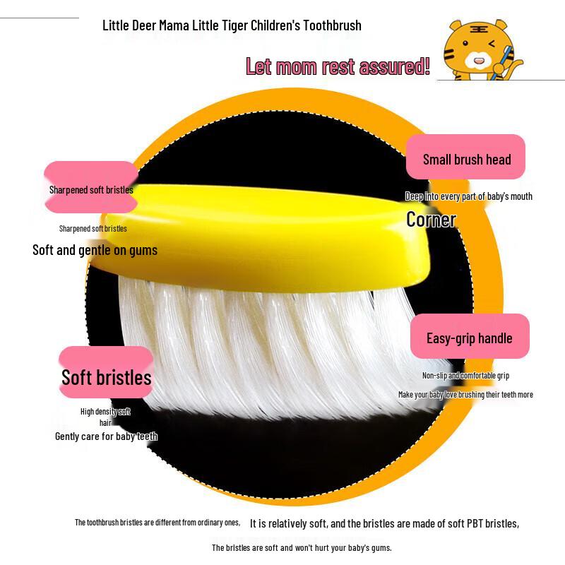 Xiaolumama Children's Soft Bristle Toothbrush 4-Pack