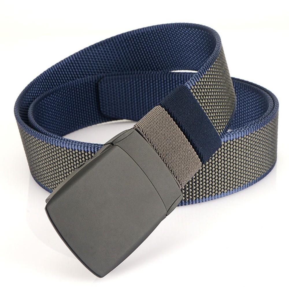 Rotating Double-sided Men Nylon Waist Belts Quick Release Belt Accessories Man Waistbands Trendy Alloy Buckle Korean Waist Strap