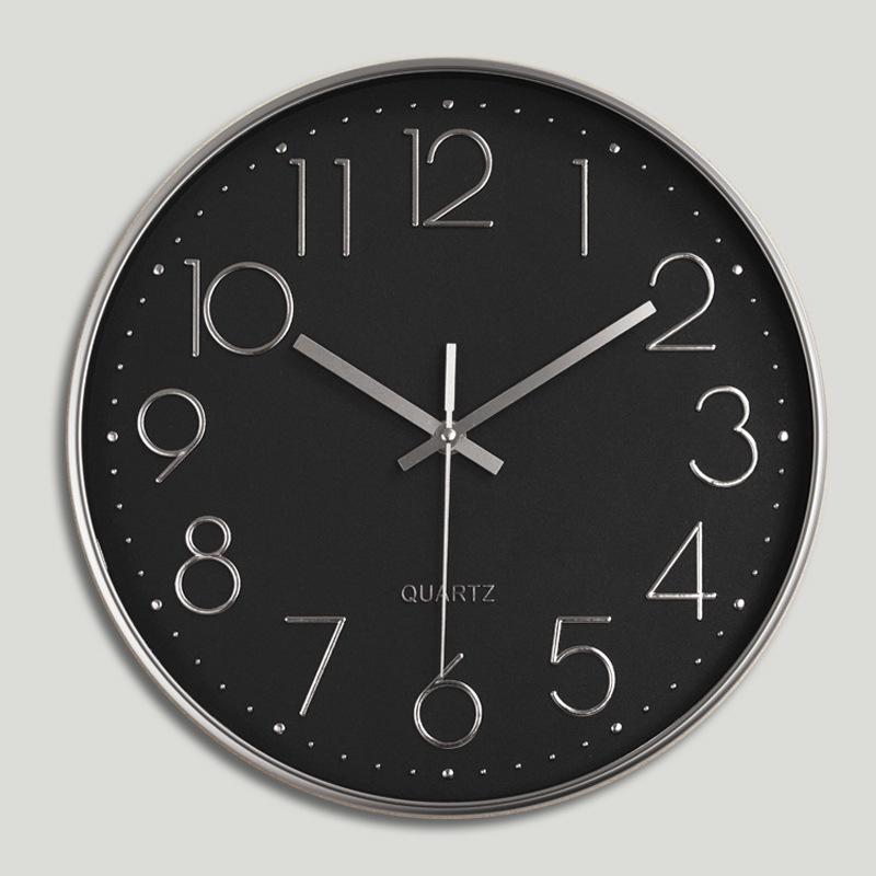 30cm Quartz Silent Wall Clock for Living Room - Creative, Wall-Mounted Design