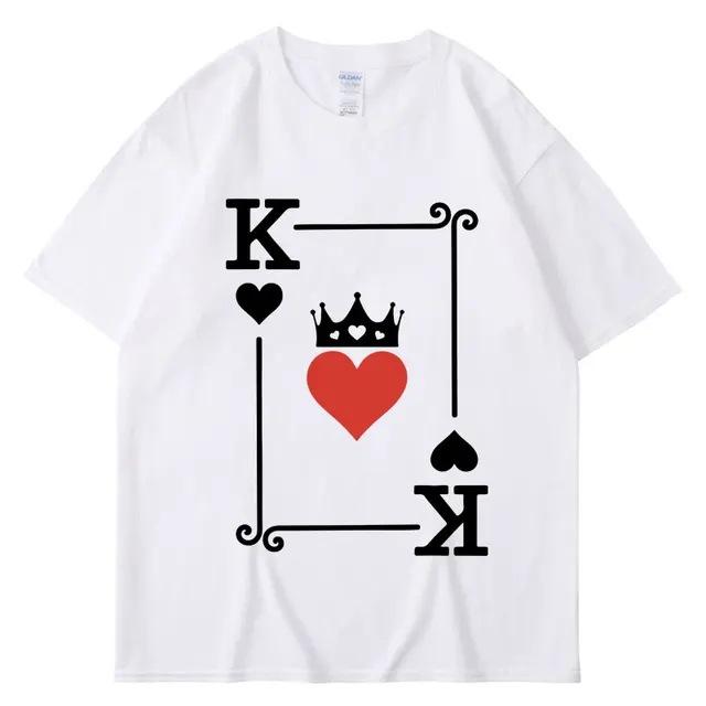 King and Of Hearts Funny T Shirt Unisex Women Fashion Novelty TShirts Oversized Cotton Casual Playing Card Summer Streetwear Tops