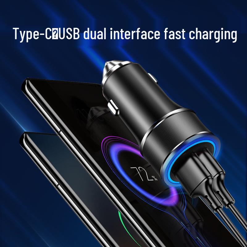 36W Dual USB & Type-C PD QC3.0 Fast Car Charger