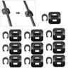 10Set Bike Cable Base Guide Bicycle Brake Cable Line Fixed Base with CClips Buckle