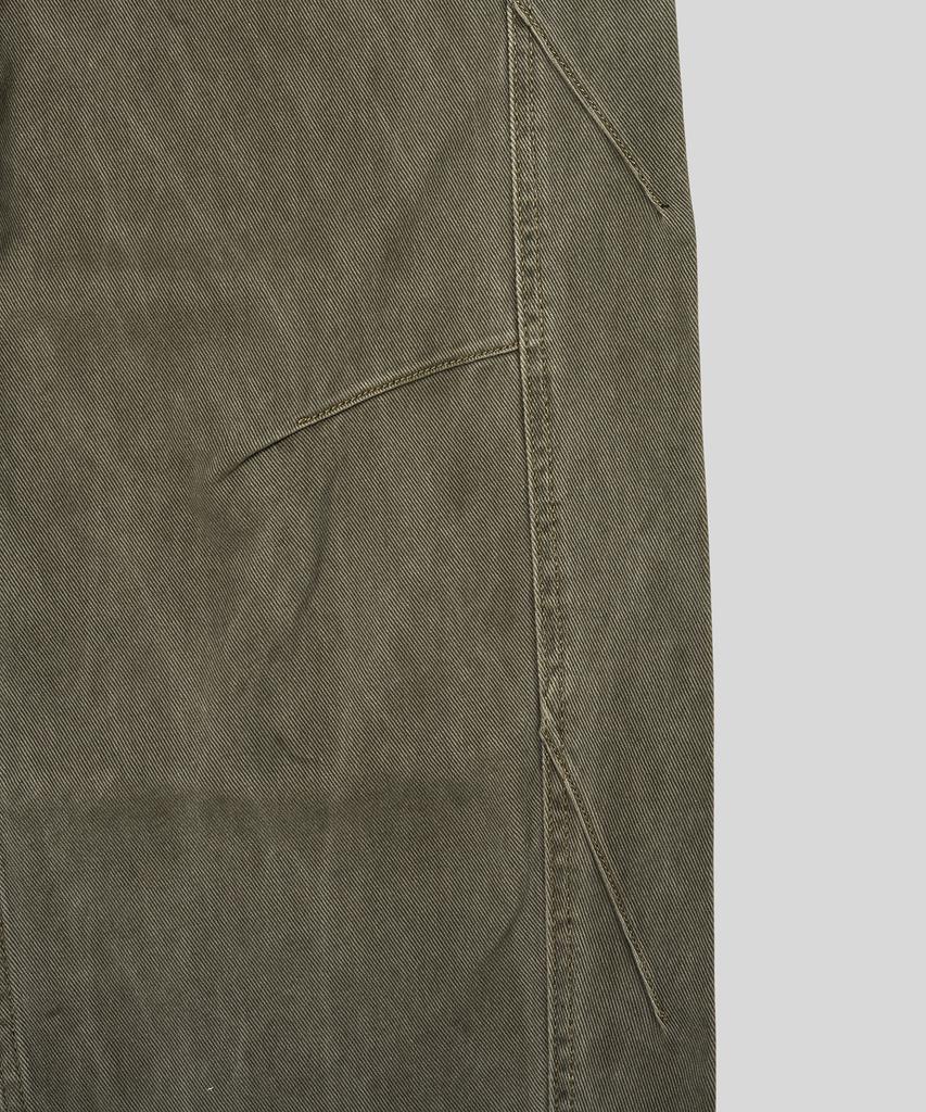 LXT Natural Washed Cotton Wide Straight Pants [Khaki]