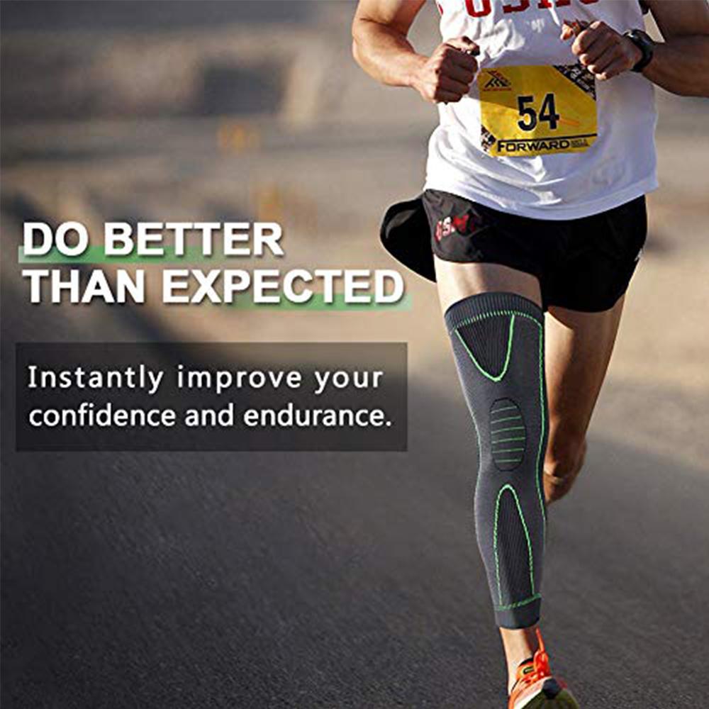 Active Knee Brace Warm Long Compression Knee Brace Men and Women Knee Support Protector for Weightlifting Exercises