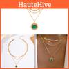 Geometric Layered Necklace For Women With Gold Plating And Fall Winter Style