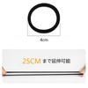 Hair tie black rubber band no marks ponytail ring high elasticity holder thick stylish accessory outer diameter 4cm (standard circular)