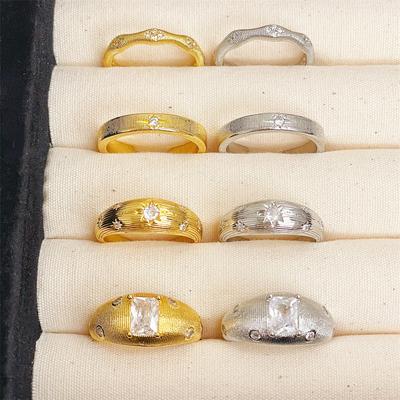 Medieval Brushed High-Quality Texture Retro Open Ring Niche Design Light Luxury Index Finger Ring Star Personality Ring Woman