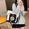 Colorblock Tragetasche Damen Schultertasche Student Große Kapazität Umhängetasche