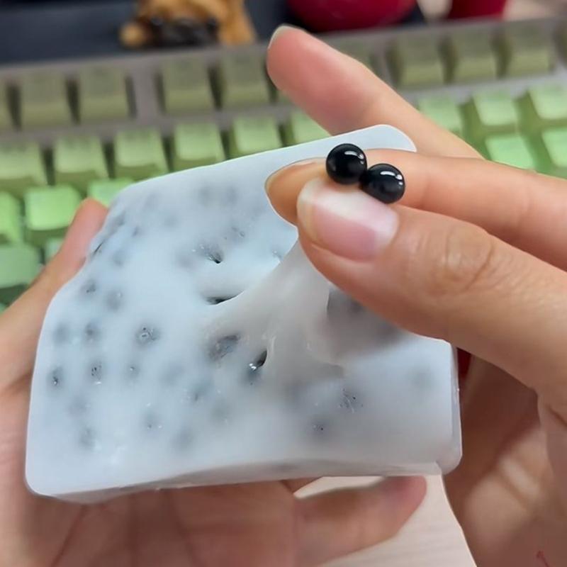 Soft Pimple Popping Fidgets Toy Realistic Texture Stress Relief Sensory Play Portable Desk Toy For Office Home Use