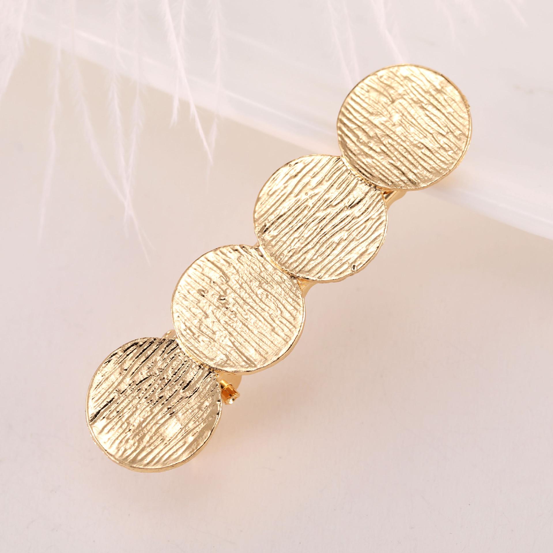 

Корейские простые металлические заколки для женщин, полые заколки для волос в форме сердца в форме звезды, заколка для волос золотого цвета, аксессуары для волос 7cm