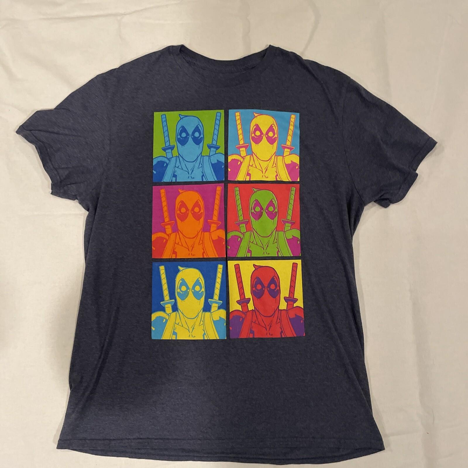 Marvel Deadpool Short Sleeve T-Shirt Men s Size Large L Multicolor S