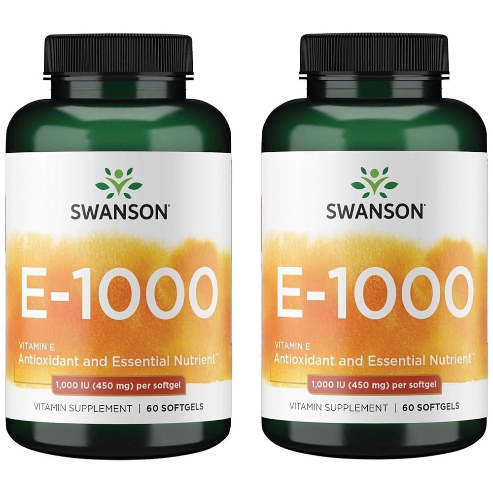 Swanson E 1000 Iu 450 mg 60 2 Packs Gel
