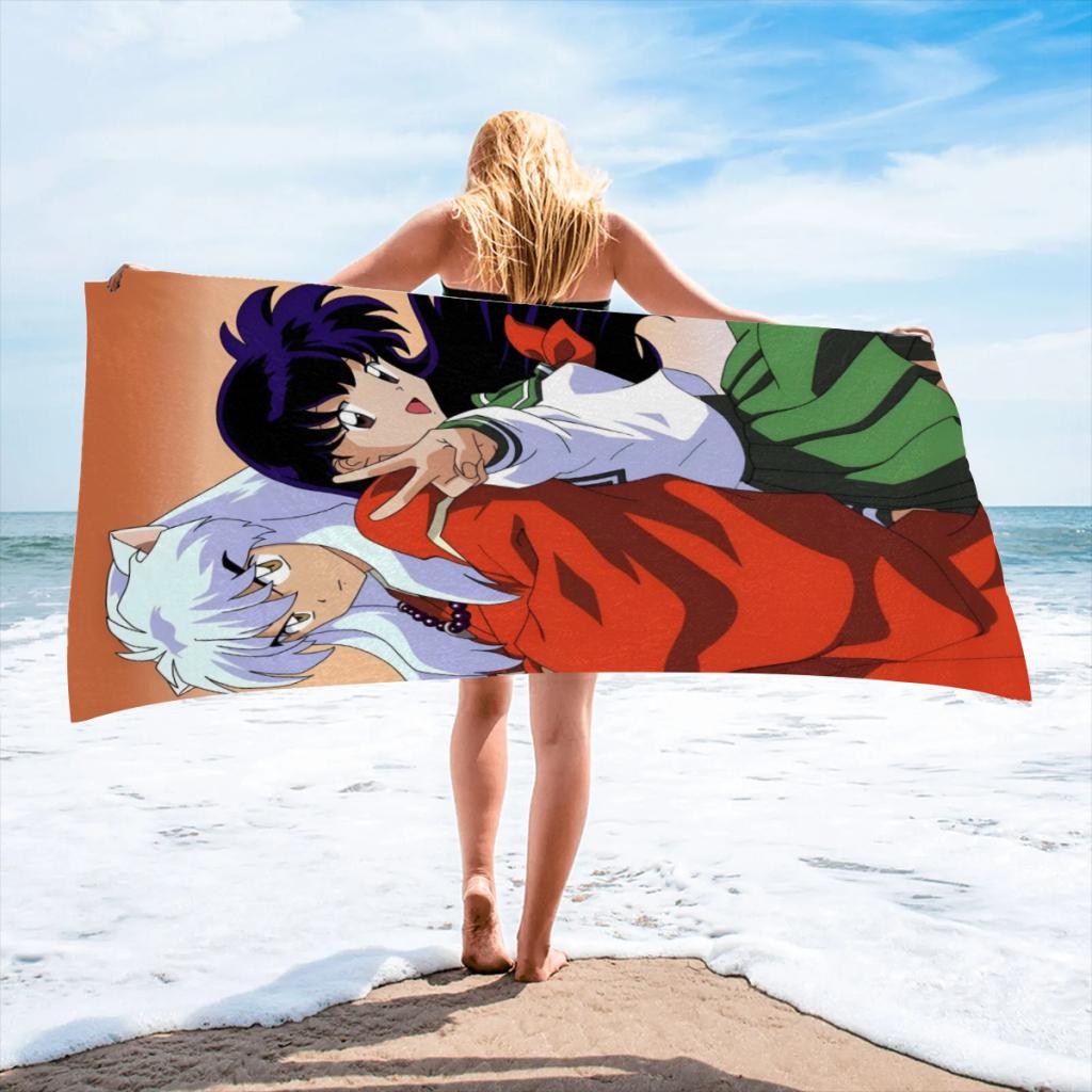 Quick Drying Beach Towels Kagome And Inuyasha Anime Oversized 30X60Inch Printing Towel Super Absorbent Pool Towel Blanket