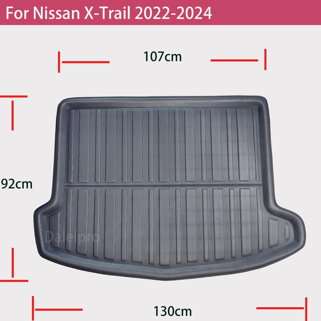 Car Rear Trunk Mat For Nissan X-Trail XTrail XTL T33 2022 2023 2024 Cargo Liner Boot Floor Tray 3D Protector Carpet Accessories