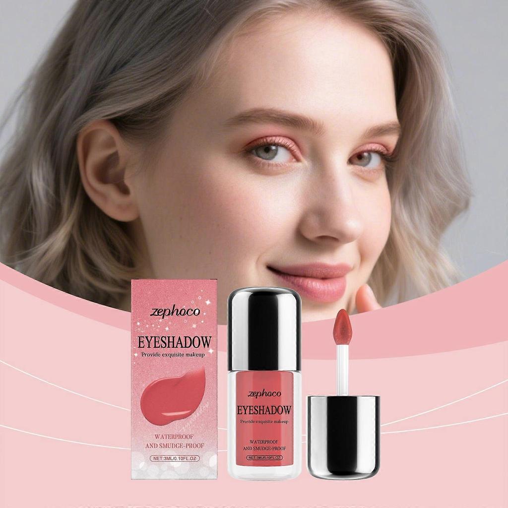 Zephoco Sparkling Peach Powder Liquid Eyeshadow Is A Fine, Lustrous, Non-Flaring, Color-Holding, And Waterproof Nude Powder Liquid Eyeshadow