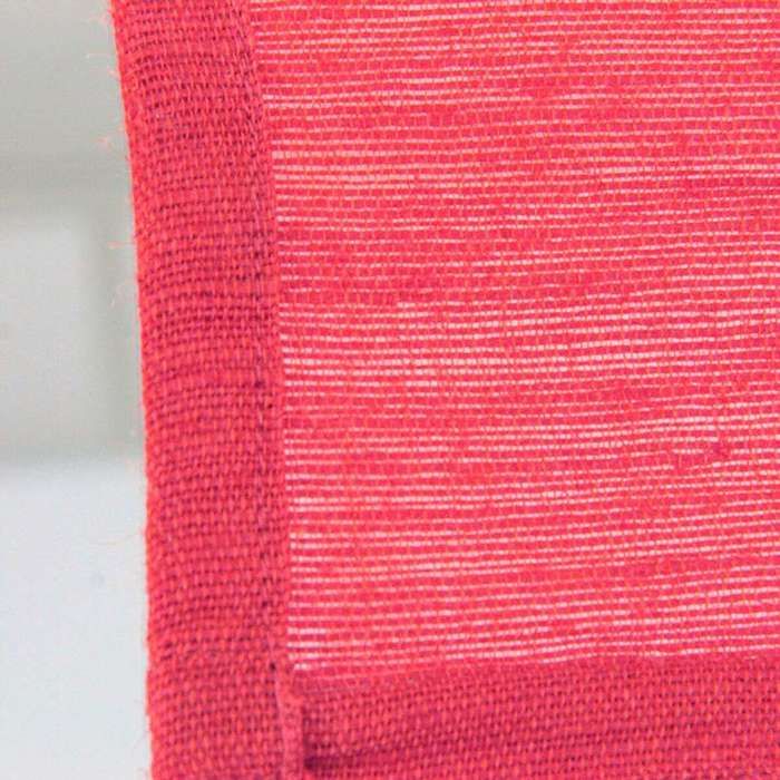 Store voilage en jute et coton rouge 60x200 - style bohème