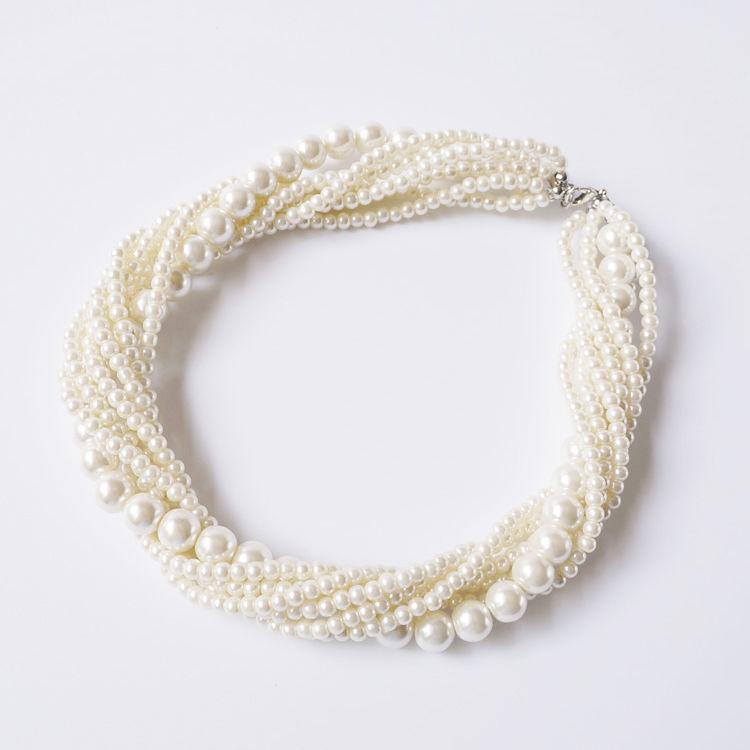 ins imitation pearl necklace women's cheongsam short collarbone chain multi-layer collar temperament neck chain jewelry 097