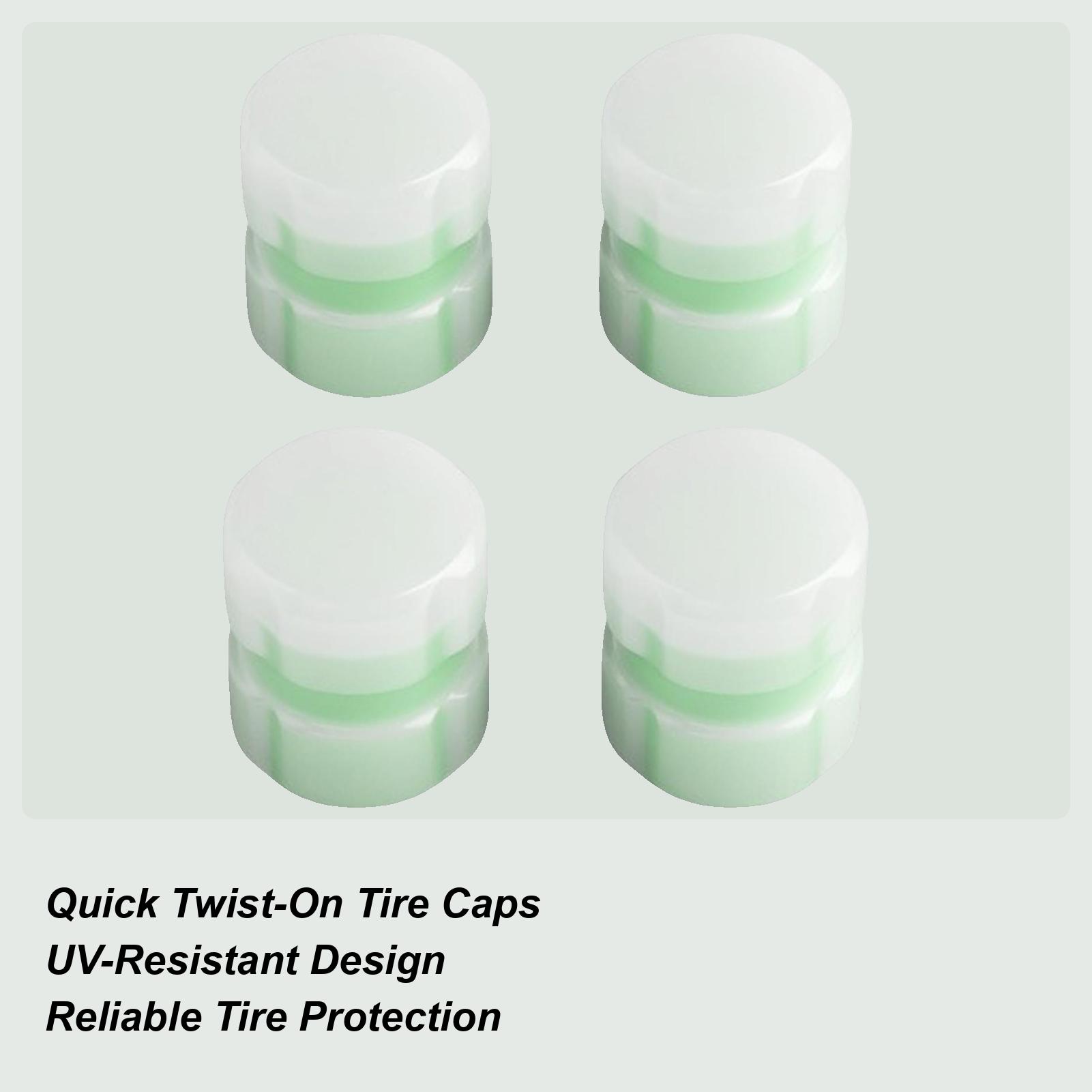 

Tire Valve Stem Caps Glow In Dark Weather Resistant UV Protection Cover 4 Pieces Car Tire Caps For Automotive Vehicle Night China Mainland