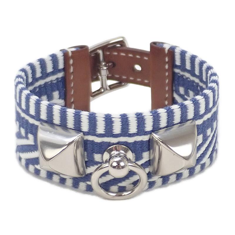 

HERMES bracelet blue/white Women