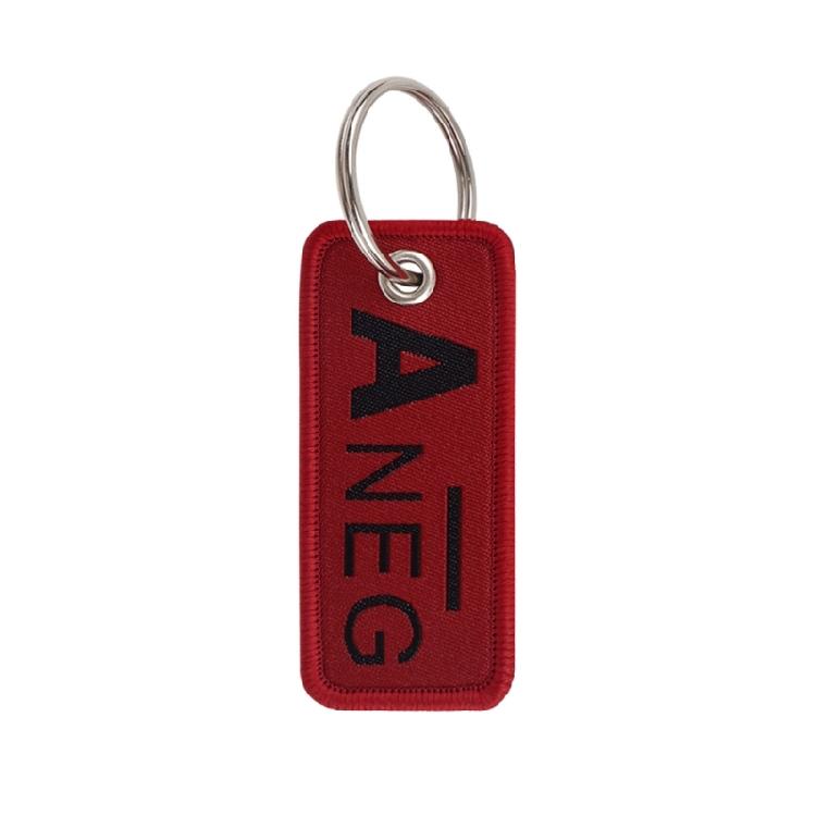 Creative Blood Type Keychain Fashionable Keyring Gift for Friend and Family Embroidered Key Holder Bag Accessories