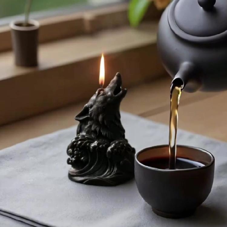 Wolf Head Candle Mold for Candle Making,Silicone Candle Mold Animal Epoxy Resin Casting Mold for Diys Craft,Candle