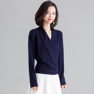 Yi Li Teng Eleganter Damen-Strickpullover mit V-Ausschnitt
