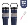 Tazza da Auto Portatile da 30 oz ad Alta Capacità, Tazza Termica in Acciaio Inossidabile con Cannuccia e Manico, Borraccia da Viaggio Sportiva, Termos