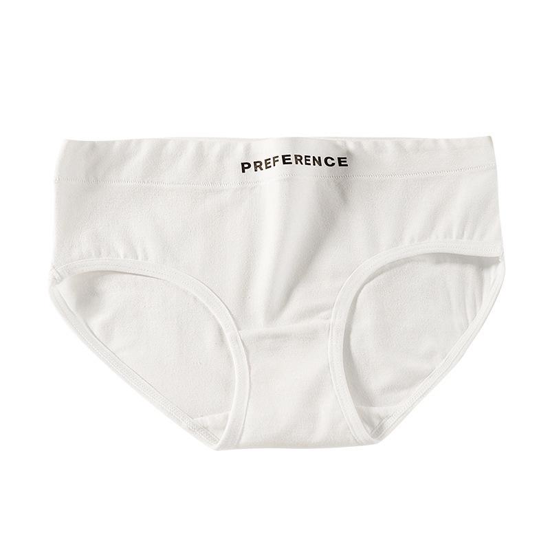 Women's Breathable Seamless Cotton Mid-Waist Panties with Antibacterial Pure Cotton Crotch
