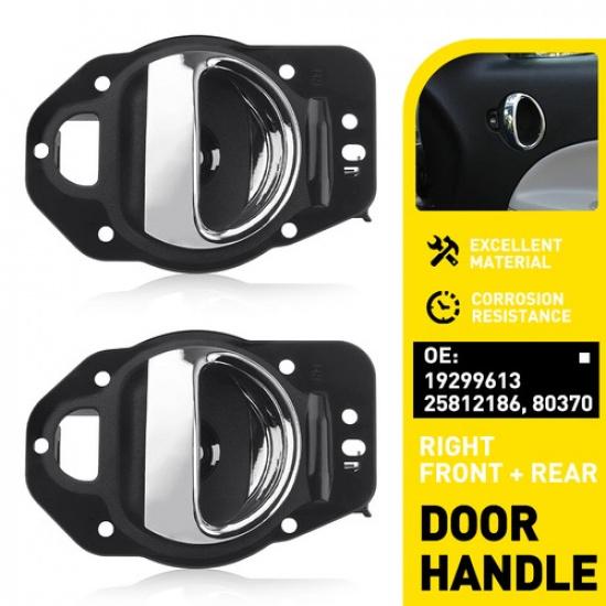 Black+Chrome Door Handle Interior For 2006-2011 Chevy Front Rear Left HHR Right