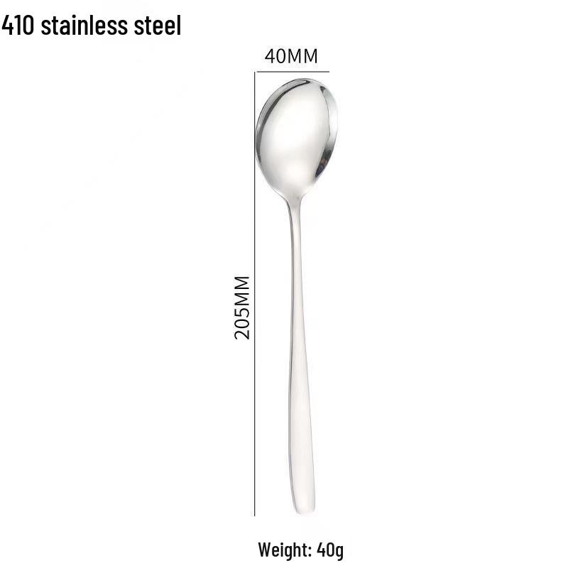 304 Stainless Steel Korean Style Tableware: Soup Spoon, Table Fork, Coffee Stirring Spoon, Long-Handle Thickened Spoon & Fork.