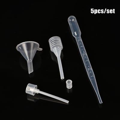5Pcs Perfume Refill Tools Set Plastic Diffuser Straw Dropper Funnel Spray Dispensing Required Cosmetic Tools