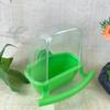 Parakeet Food Dispenser No Mess Plastic Parrot Feeder with Perch Cage Accessories for Small Bird Cockatiel Finch