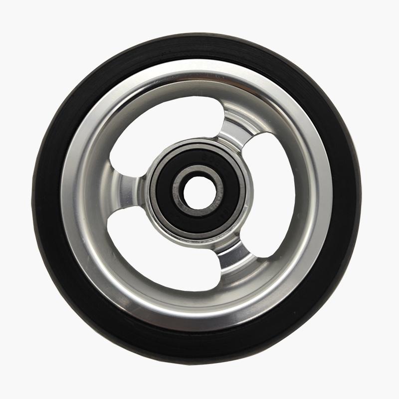 3inch Wheelchair Front Wheel Caster Accessories Aluminum Alloy Pu Tire High Speed and Wear-Resistant